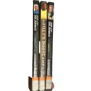 Lot of 3 Billy Blanks Tae Bo Fitness DVDs BootCamp Express Insane Abs Workout